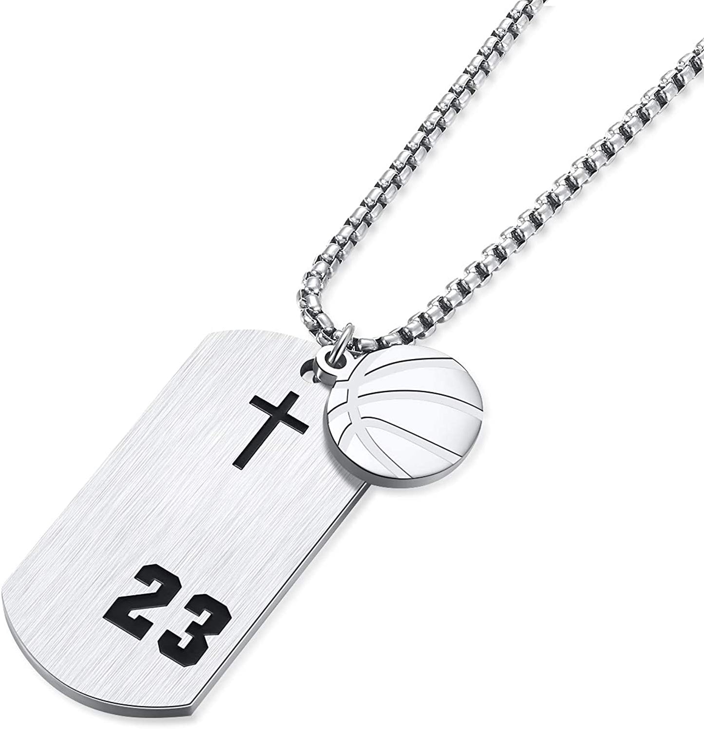 Basketball Player 23 Cross Pendant I Can Do All Things Bible Verse Necklace - Samuels Jewelers
