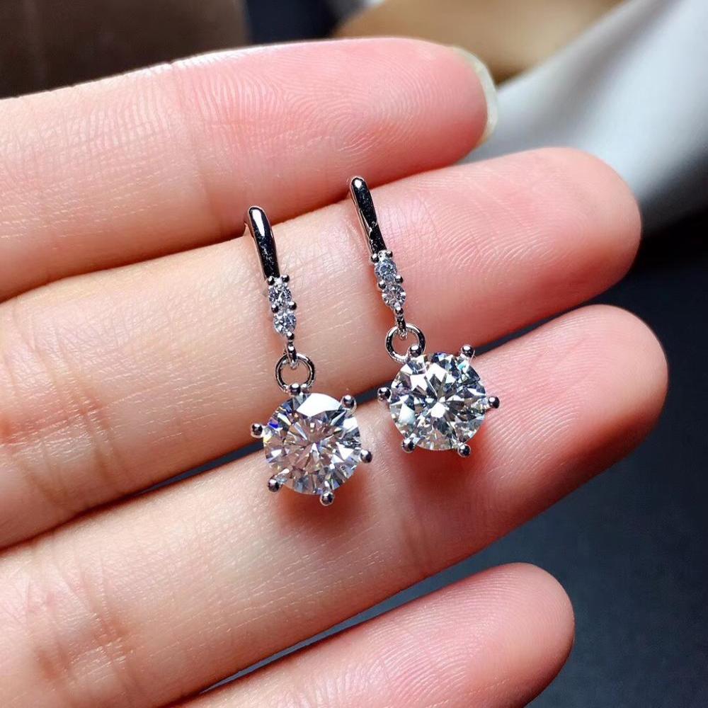 1 CT Grade D VVS1 Lady Stud Earrings, Authentic 925 Sterling Silver Diamond Jewelry - Samuels Jewelers