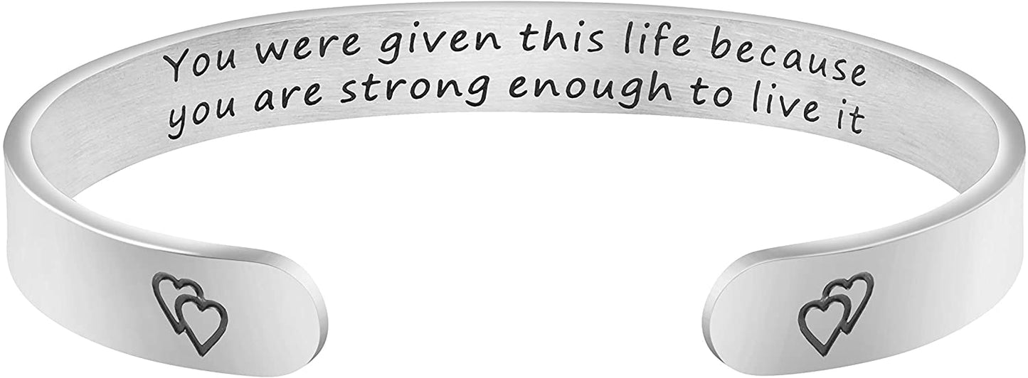 Personalized Engraved Mantra Cuff Bangle Crown Bracelet - Samuels Jewelers