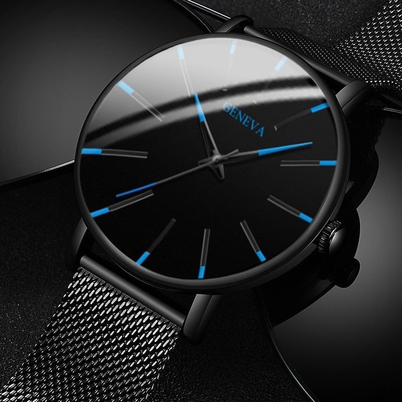 Ultra Thin Men Watches Mesh Belt Quartz Watch - Samuels Jewelers