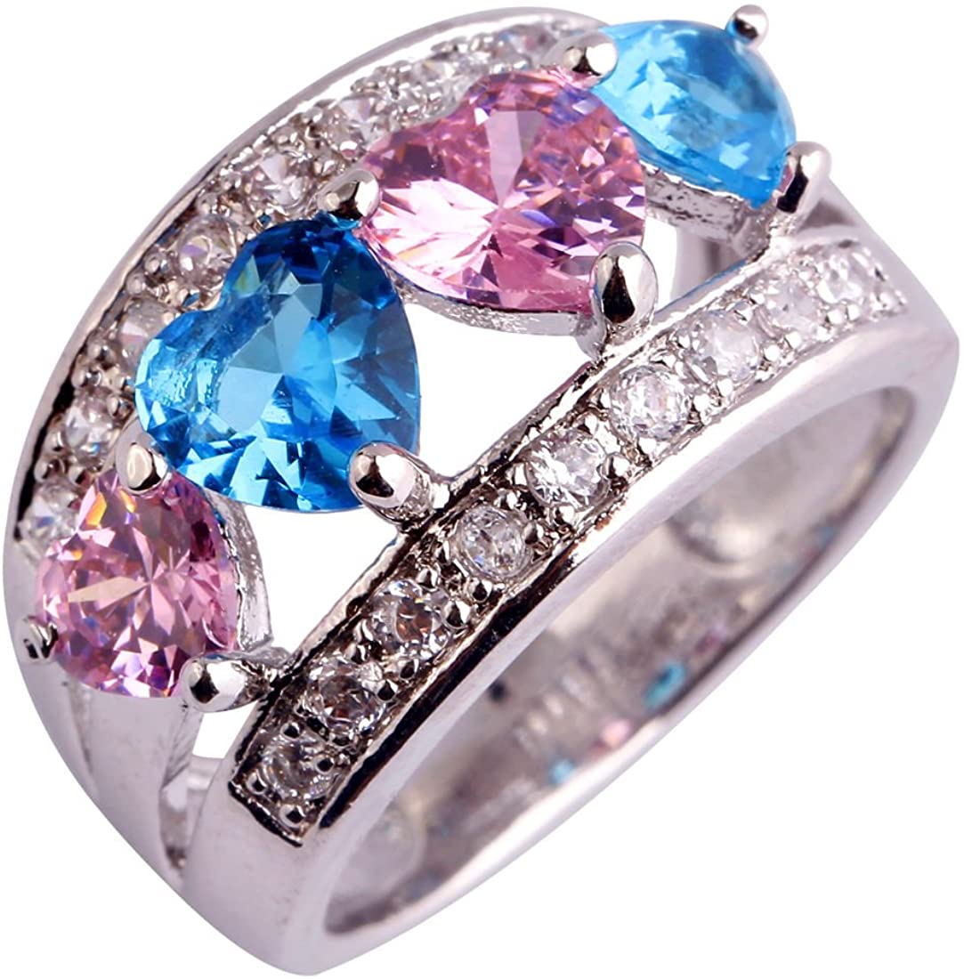925 Sterling Silver 4 CTTW Topaz Engagement Filled Ring - Samuels Jewelers