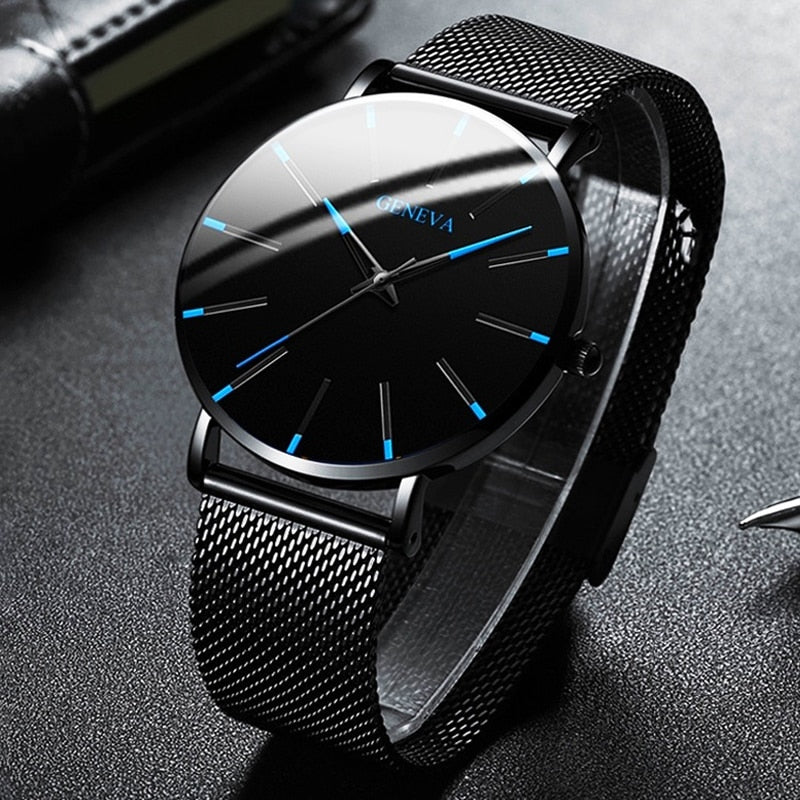 Ultra Thin Men Watches Mesh Belt Quartz Watch - Samuels Jewelers