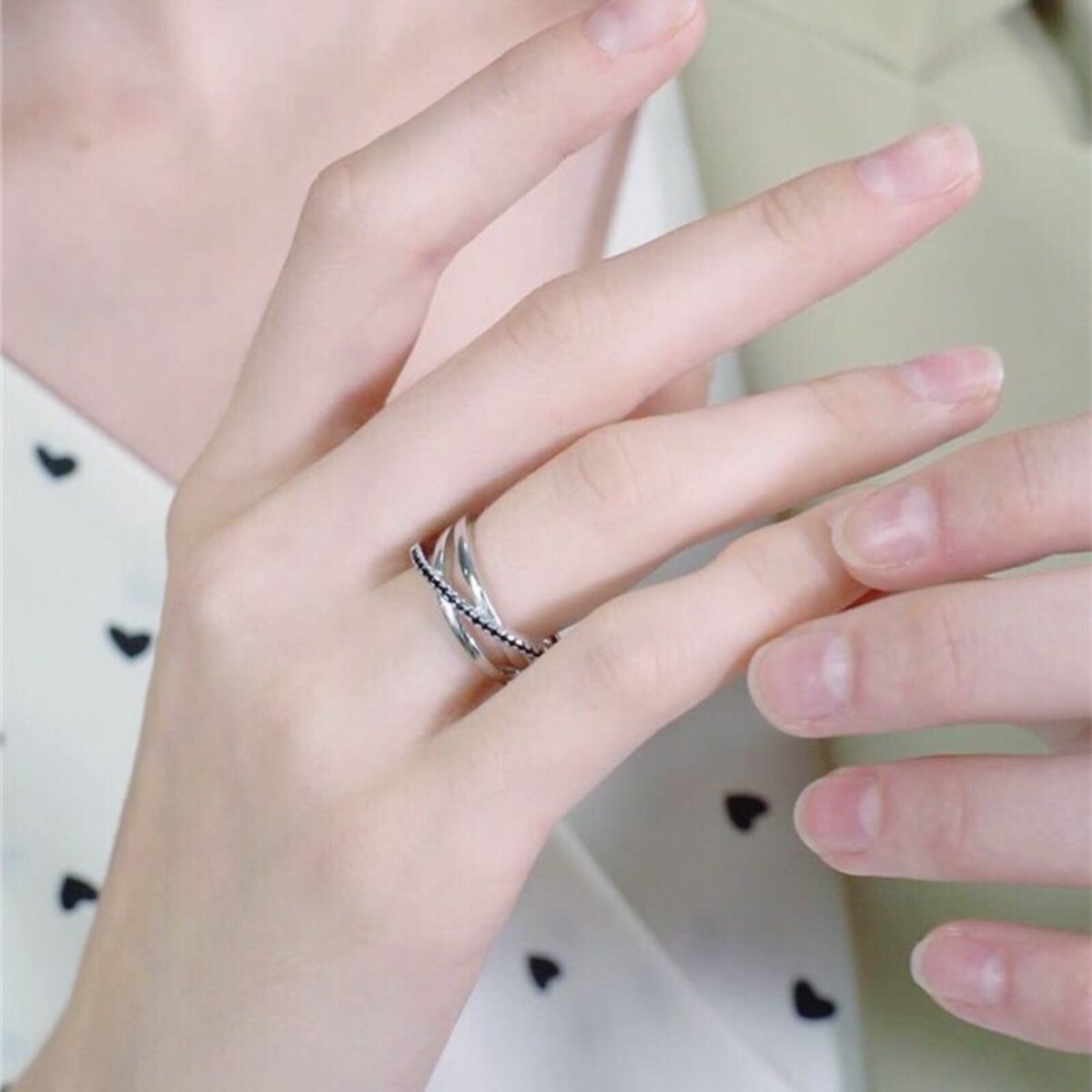 Classic 3.9g 925 Sterling Silver Row Engagement Black Ring - Samuels Jewelers