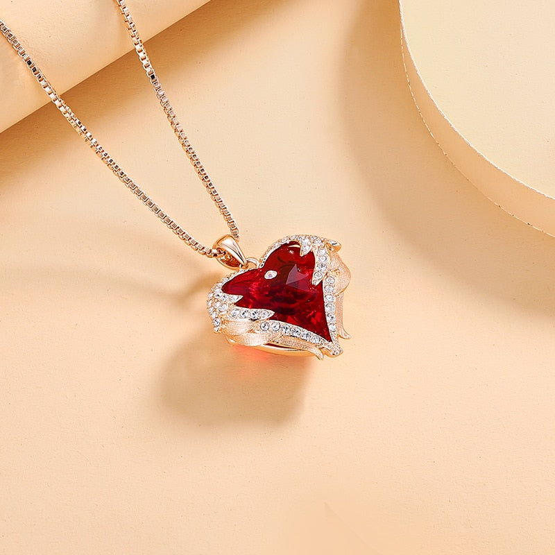 Rose Gold Necklace Embellished with Crystals Fine Pendant Necklace - Samuels Jewelers