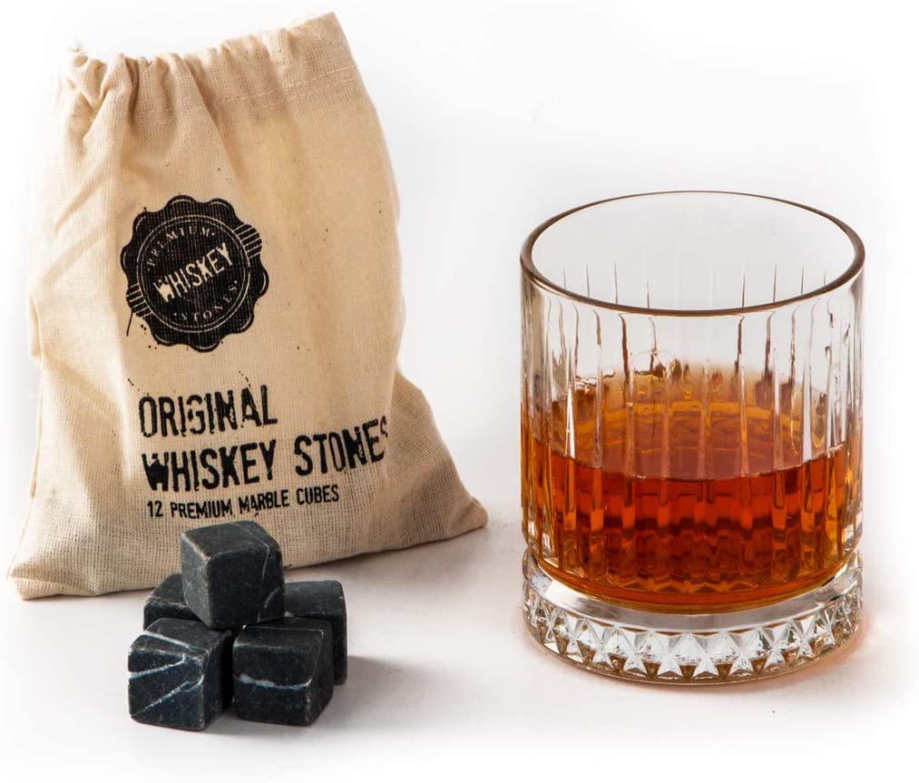 Whiskey Glass with 12 Pieces Whiskey Stones Glass Gift Set - Samuels Jewelers