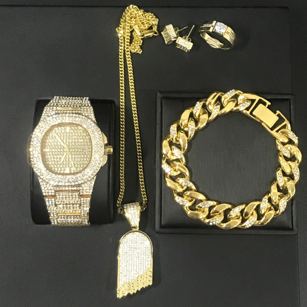 Hip hop jewelry sets discount