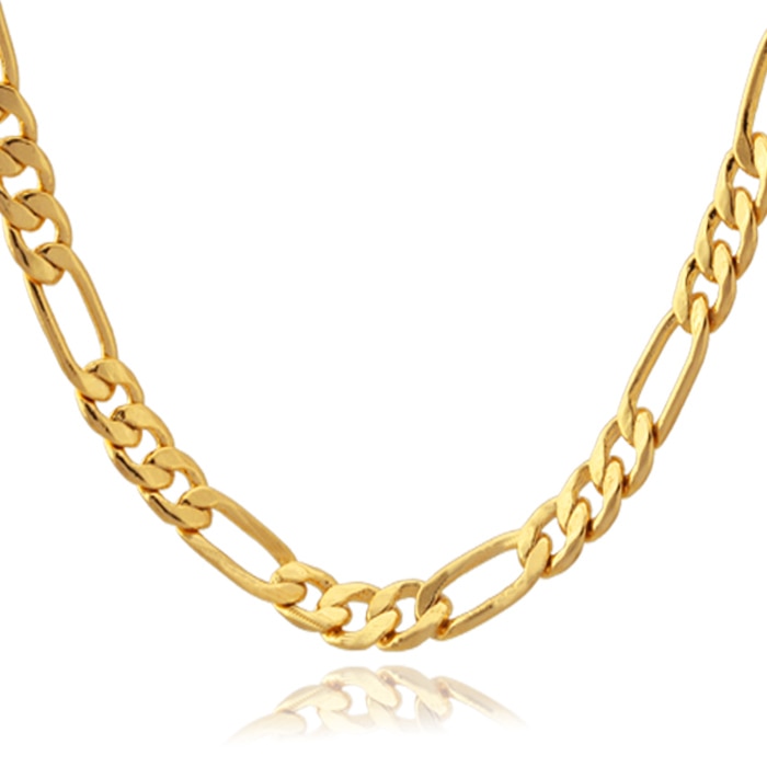 Figaro Necklace Jewelry Flat Dookie Chain - Samuels Jewelers