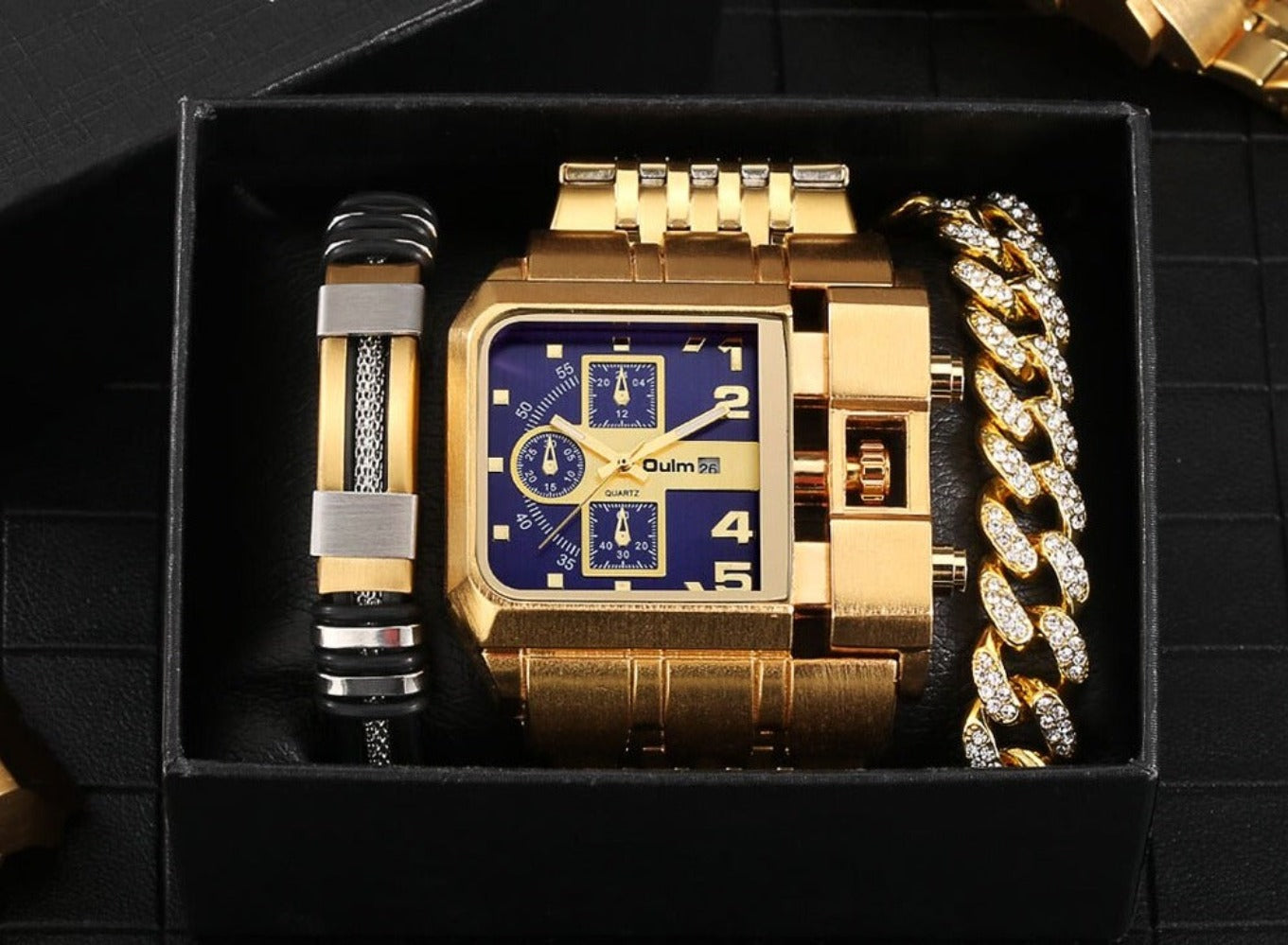Urban Luxe: Stylish Big Dial Hip-Hop Watch with Stainless Steel Strap - Samuels Jewelers