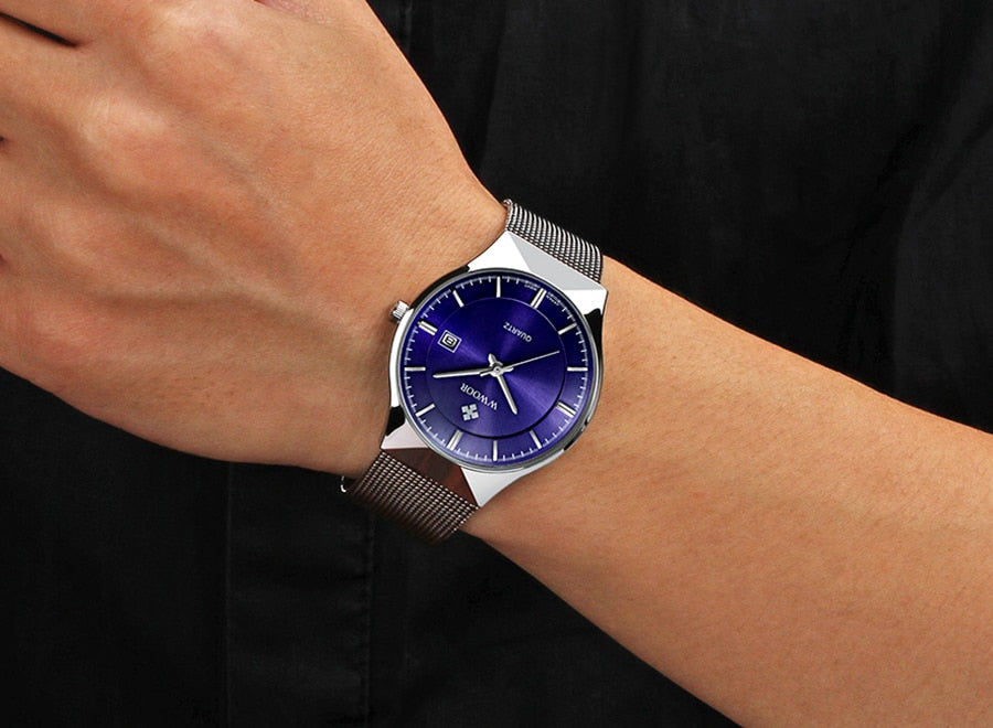 Ultra Thin Men Wristwatch Top Brand Luxury Waterproof Scratch Resistant - Samuels Jewelers