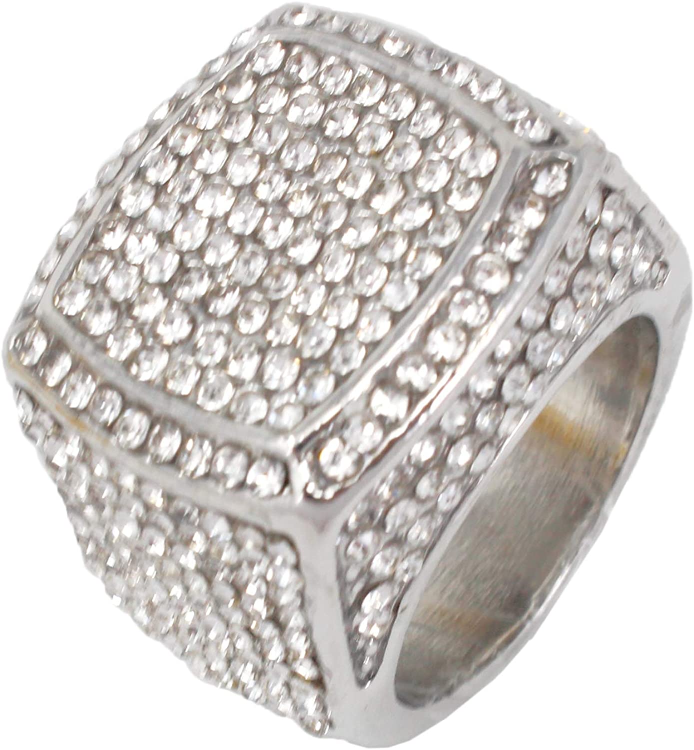 Fully Iced Hip Hop Big Rocks Bezel Color Dial Cuban Chain Bracelet, Cuban Necklace, Tennis Chain & Ring - Samuels Jewelers