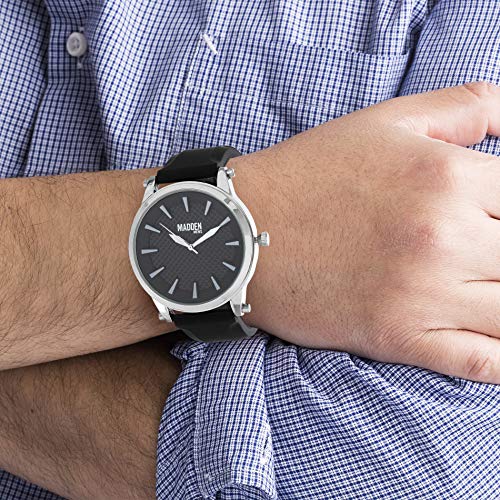 Rhodium Plated and Black Band Watch with Cross Pendant Necklace Jewelry Set - Samuels Jewelers
