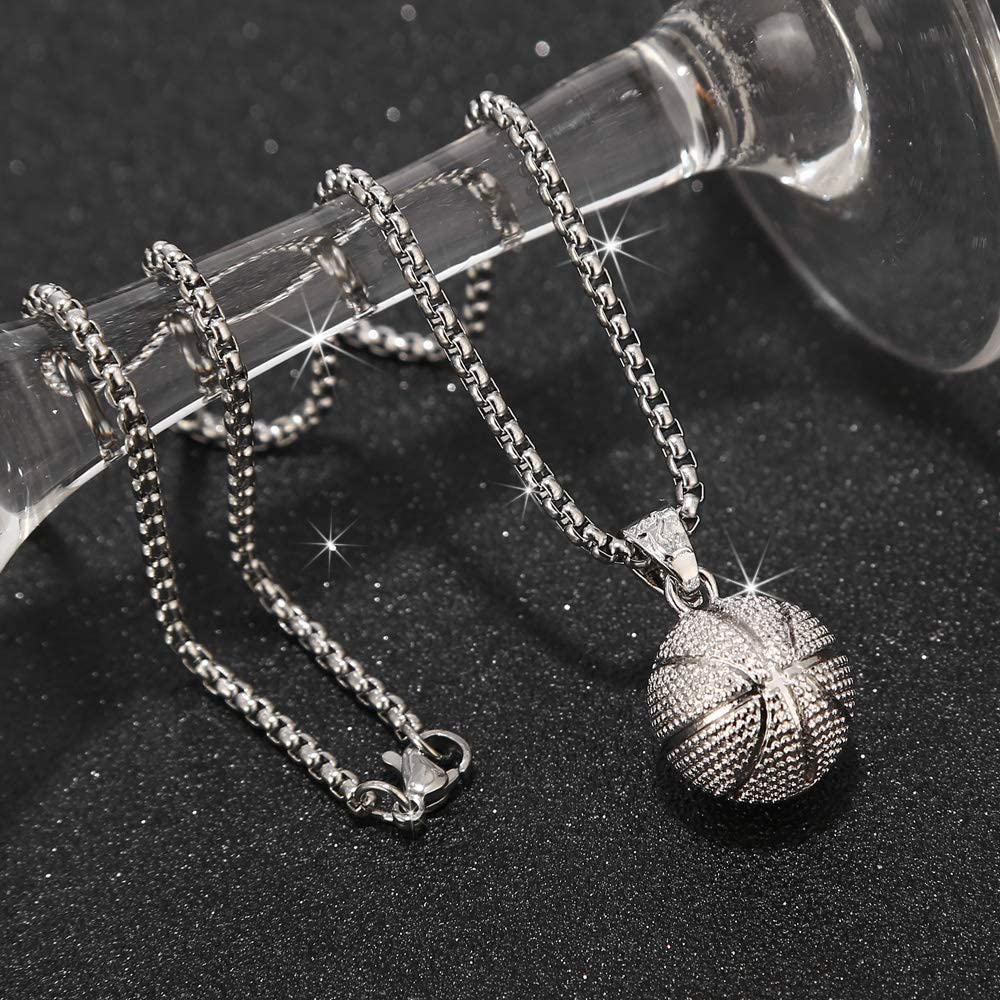 Basketball Pendant Necklace - Samuels Jewelers