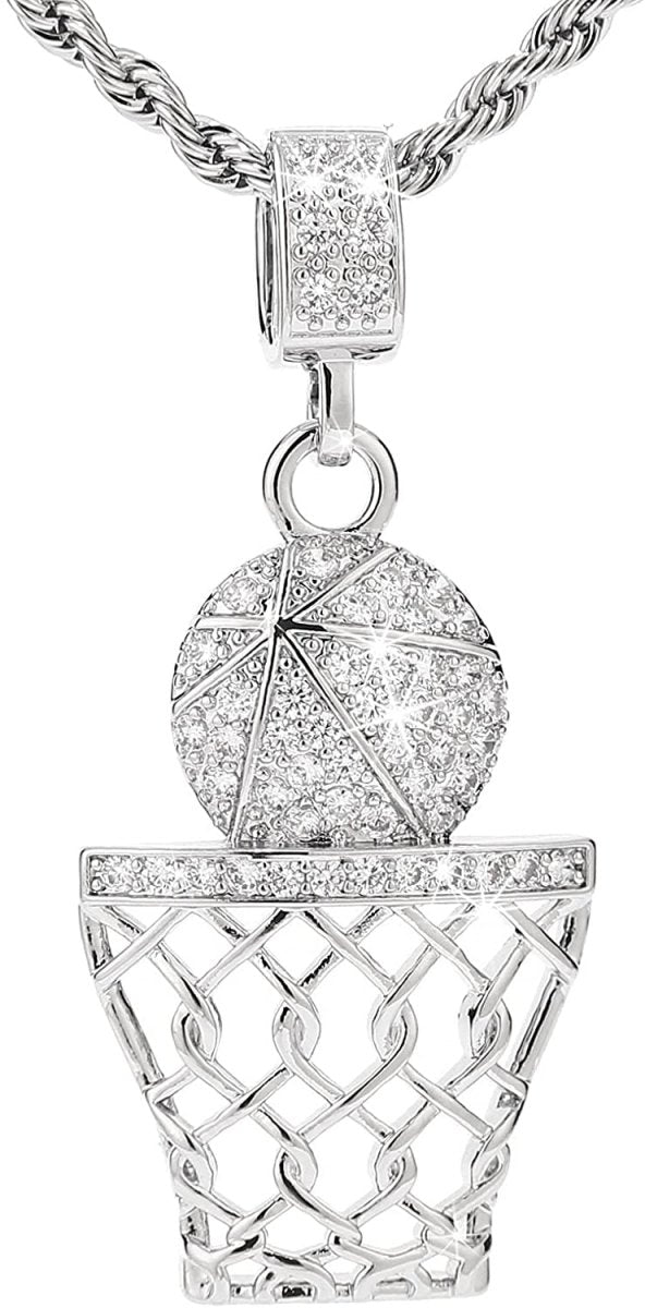 Basketball Pendant Necklace - Samuels Jewelers