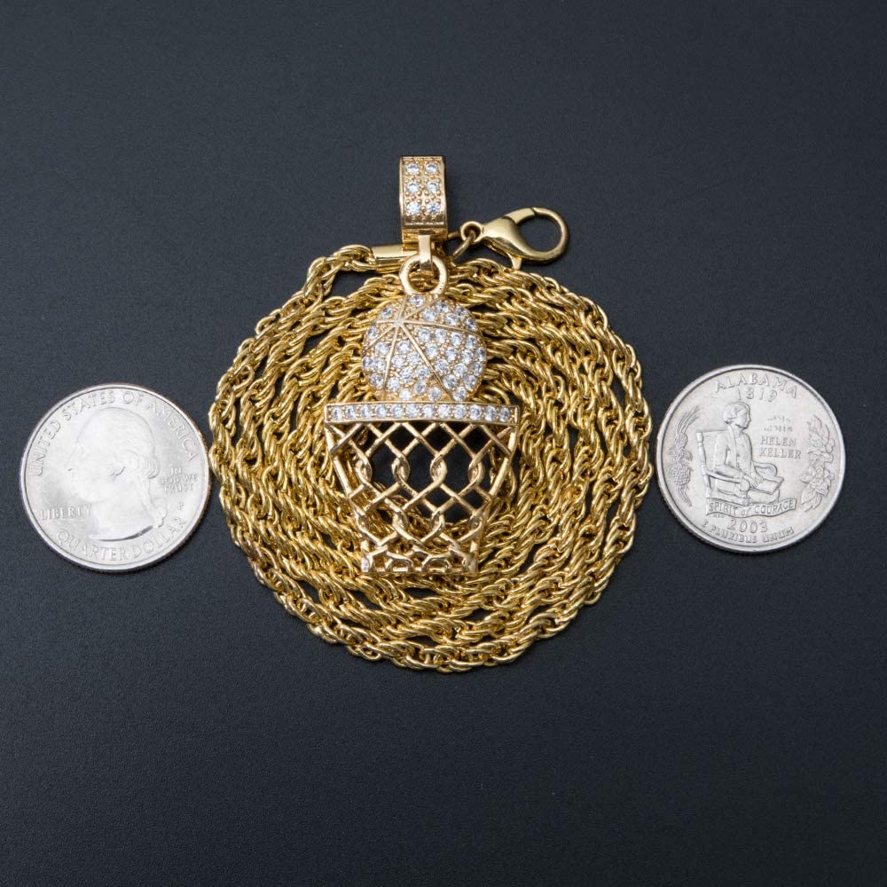 Basketball Pendant Necklace - Samuels Jewelers
