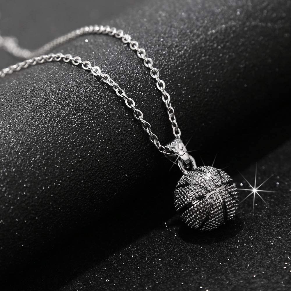 Basketball Pendant Necklace - Samuels Jewelers