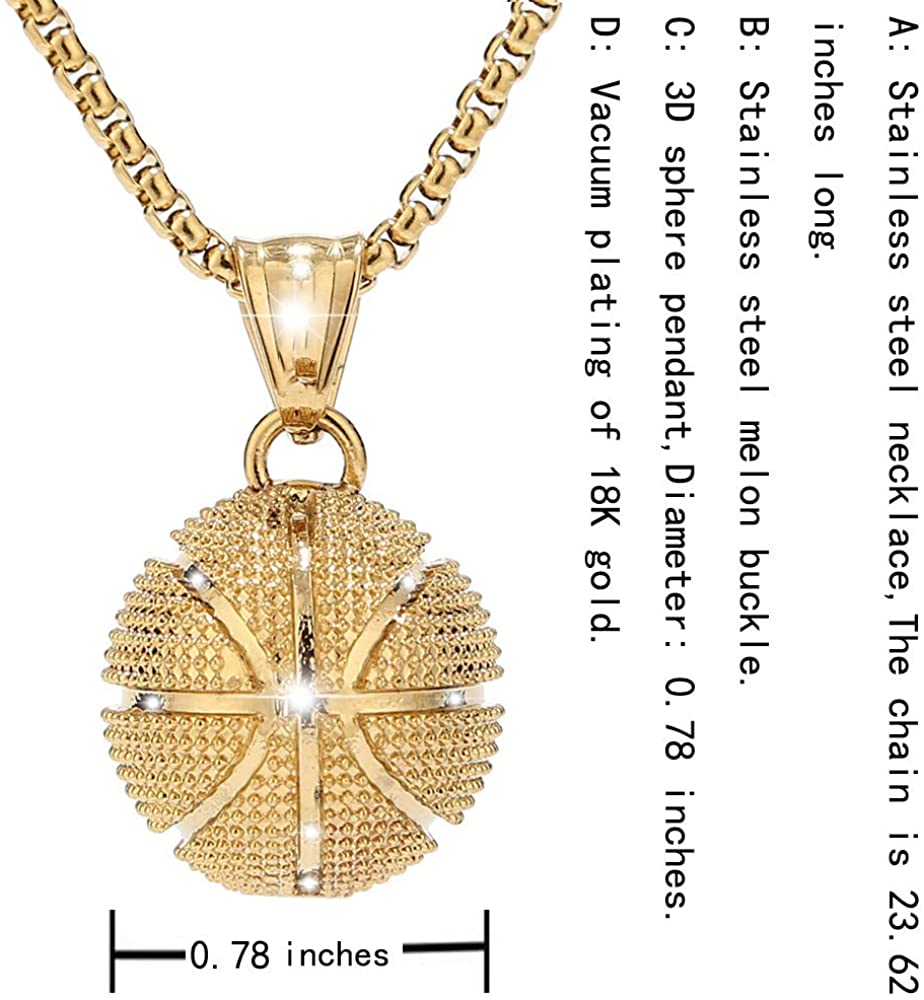 Basketball Pendant Necklace - Samuels Jewelers