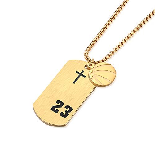 Basketball Player 23 Cross Pendant I Can Do All Things Bible Verse Necklace - Samuels Jewelers