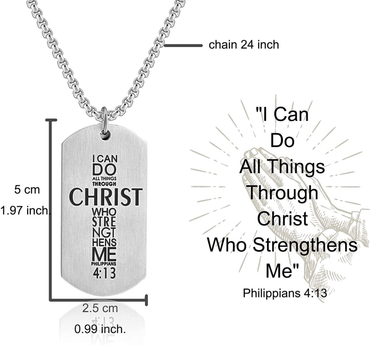 Basketball Player 23 Cross Pendant I Can Do All Things Bible Verse Necklace - Samuels Jewelers