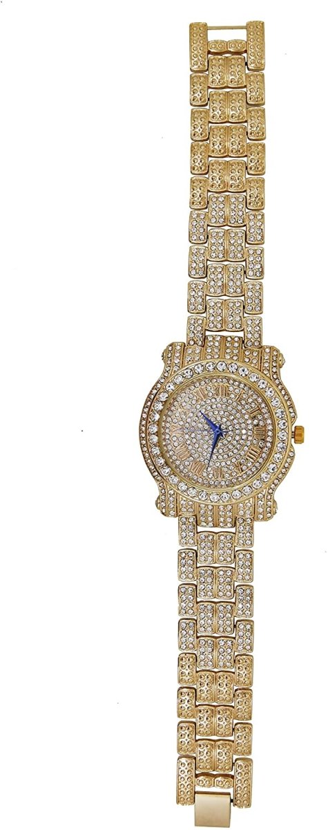 Bling - ed Out Round Luxury Watch Bracelet Cuban Set - Samuels Jewelers