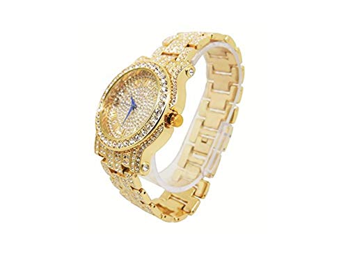 Bling - ed Out Round Luxury Watch Bracelet Cuban Set - Samuels Jewelers