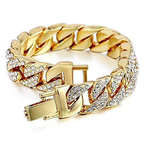 Bling - ed Out Round Luxury Watch Bracelet Cuban Set - Samuels Jewelers