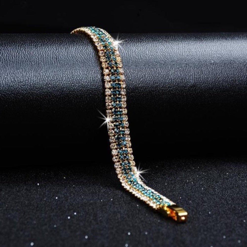 Charming Bride Crystal Bracelet Jewelry Shiny Rhinestone Chain - Samuels Jewelers
