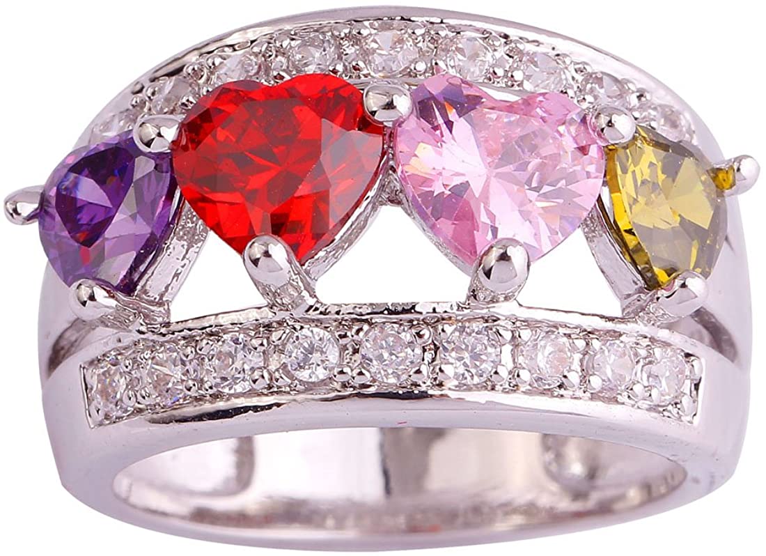 925 Sterling Silver 4 CTTW Topaz Engagement Filled Ring - Samuels Jewelers
