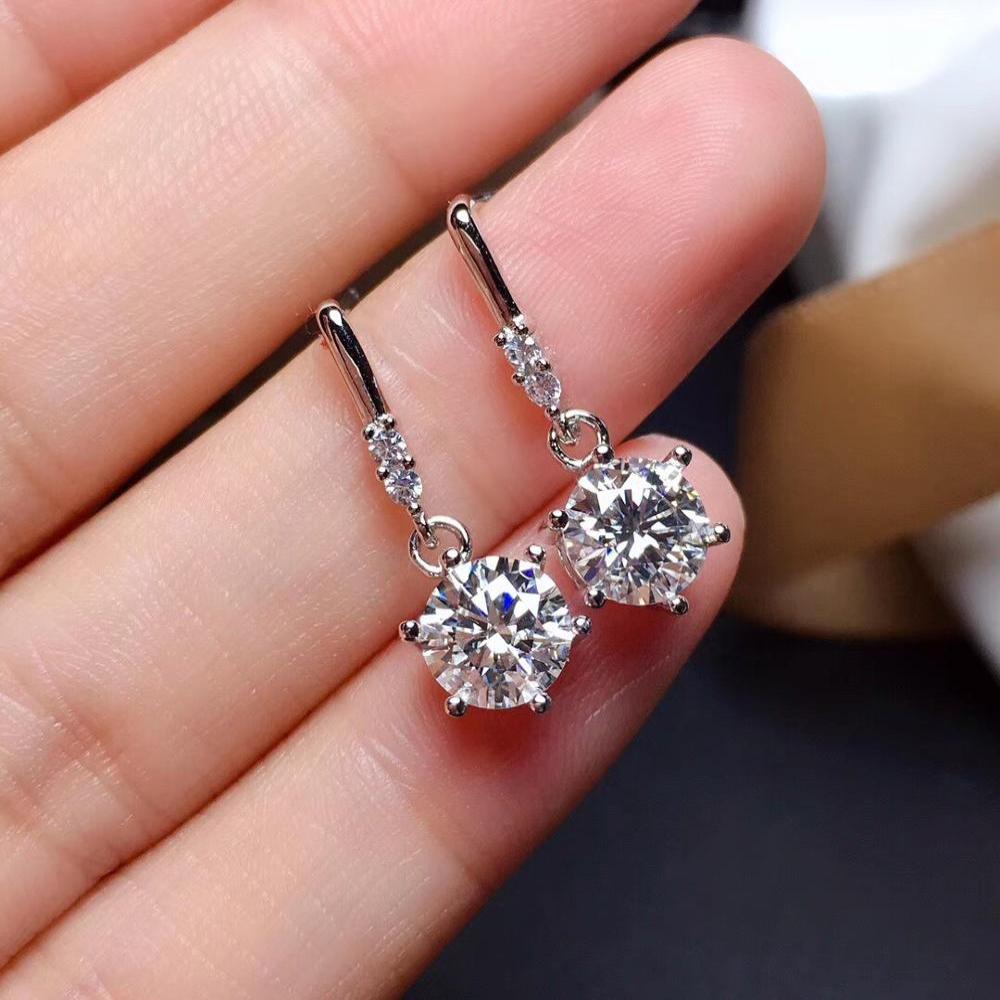 1 CT Grade D VVS1 Lady Stud Earrings, Authentic 925 Sterling Silver Diamond Jewelry - Samuels Jewelers