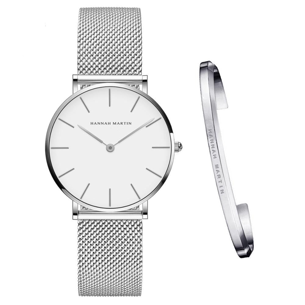 Women Watch with Bracelet Japan Quartz Movement Simple Waterproof Rose Gold Mesh - Samuels Jewelers
