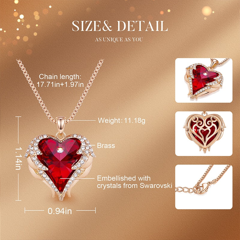 Rose Gold Necklace Embellished with Crystals Fine Pendant Necklace - Samuels Jewelers