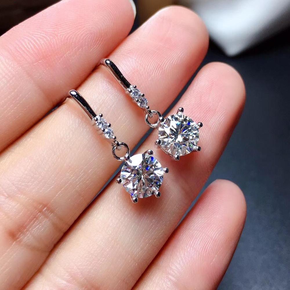 1 CT Grade D VVS1 Lady Stud Earrings, Authentic 925 Sterling Silver Diamond Jewelry - Samuels Jewelers