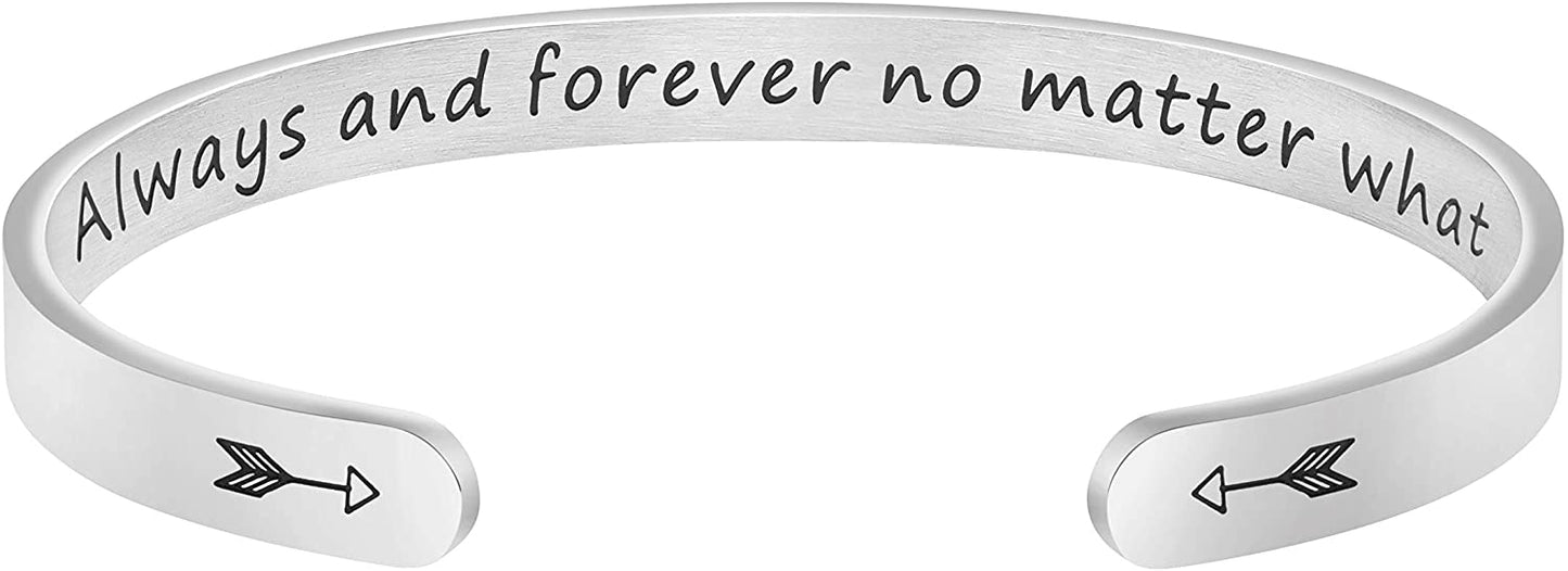 Personalized Engraved Mantra Cuff Bangle Crown Bracelet - Samuels Jewelers