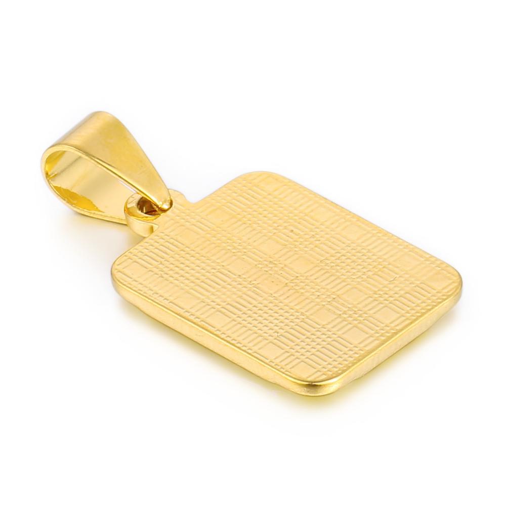 Initial Letter Pendant Charm Gold Necklace Cuban Link Chain - Samuels Jewelers