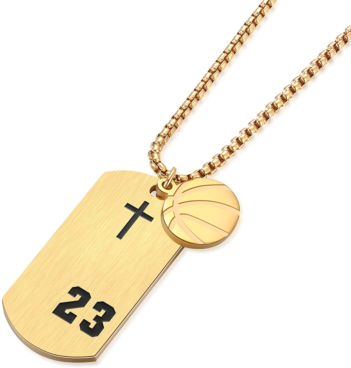 Basketball Player 23 Cross Pendant I Can Do All Things Bible Verse Necklace - Samuels Jewelers