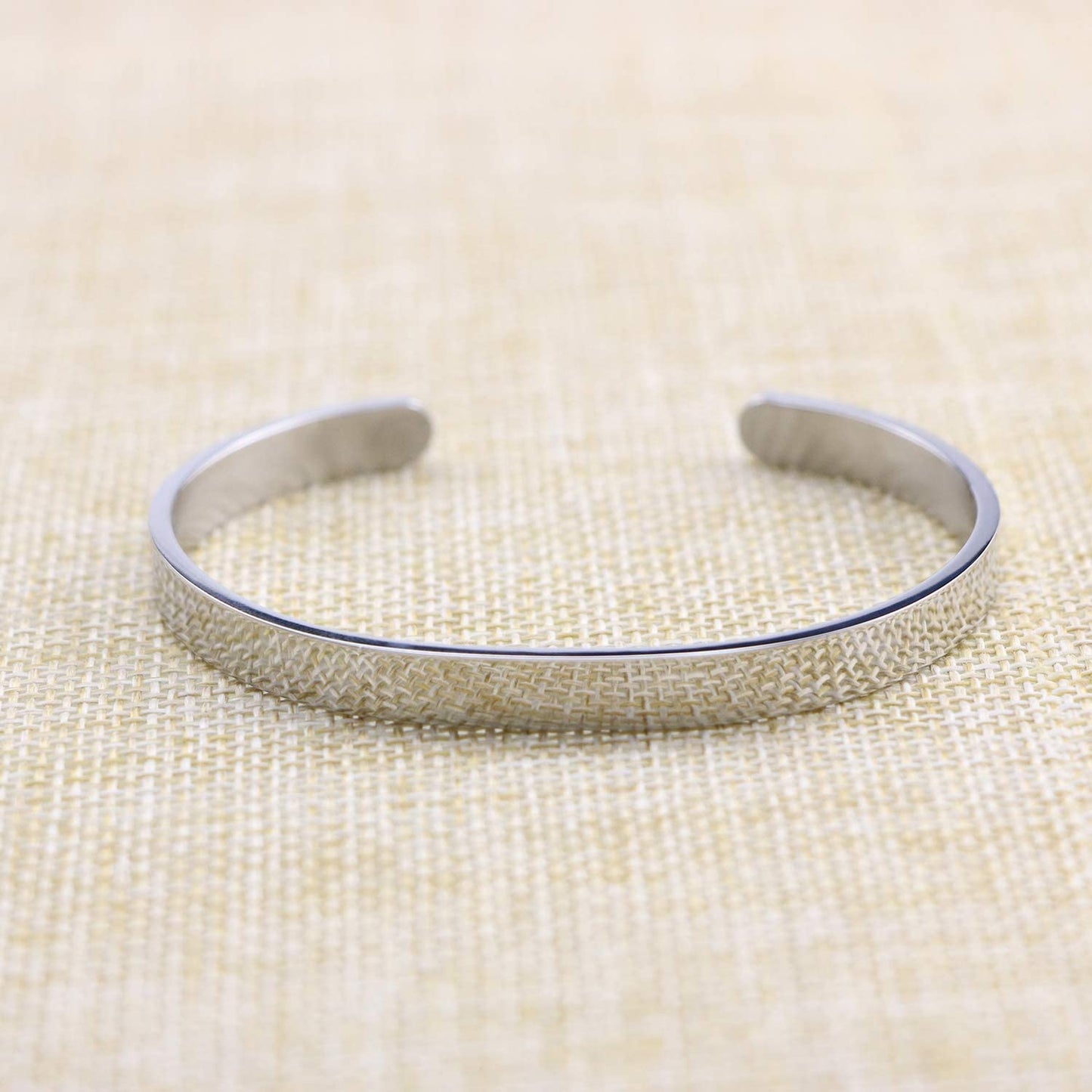 Personalized Engraved Mantra Cuff Bangle Crown Bracelet - Samuels Jewelers