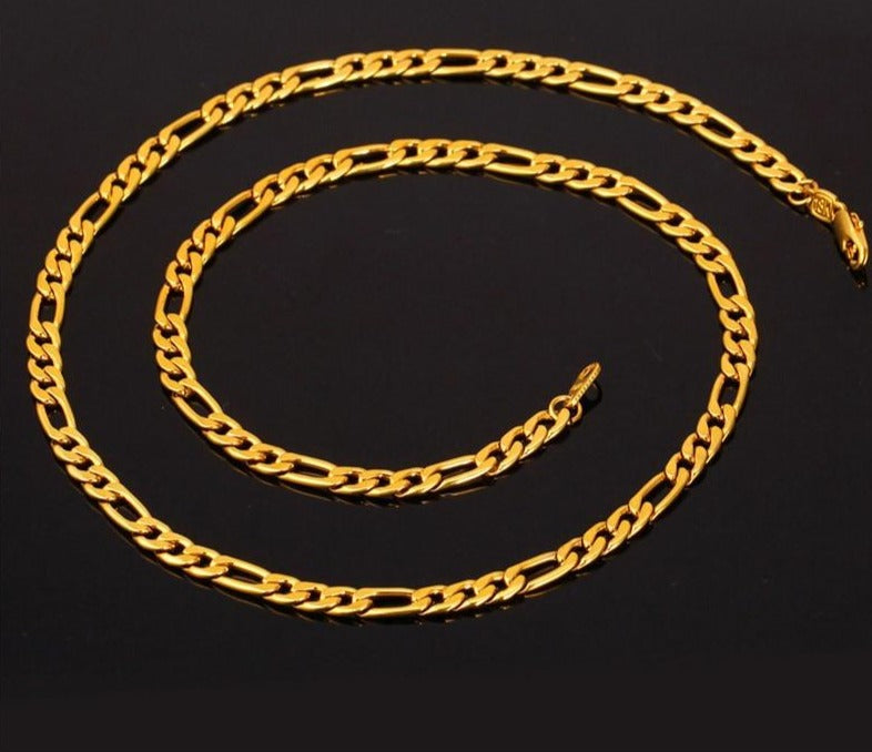 Figaro Necklace Jewelry Flat Dookie Chain - Samuels Jewelers