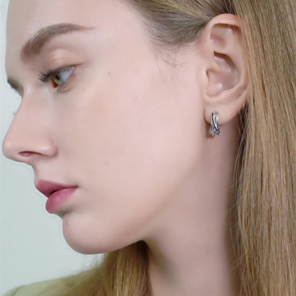 Genuine 925 Sterling Silver Black Spinel Stone Cute Stud Earrings - Samuels Jewelers