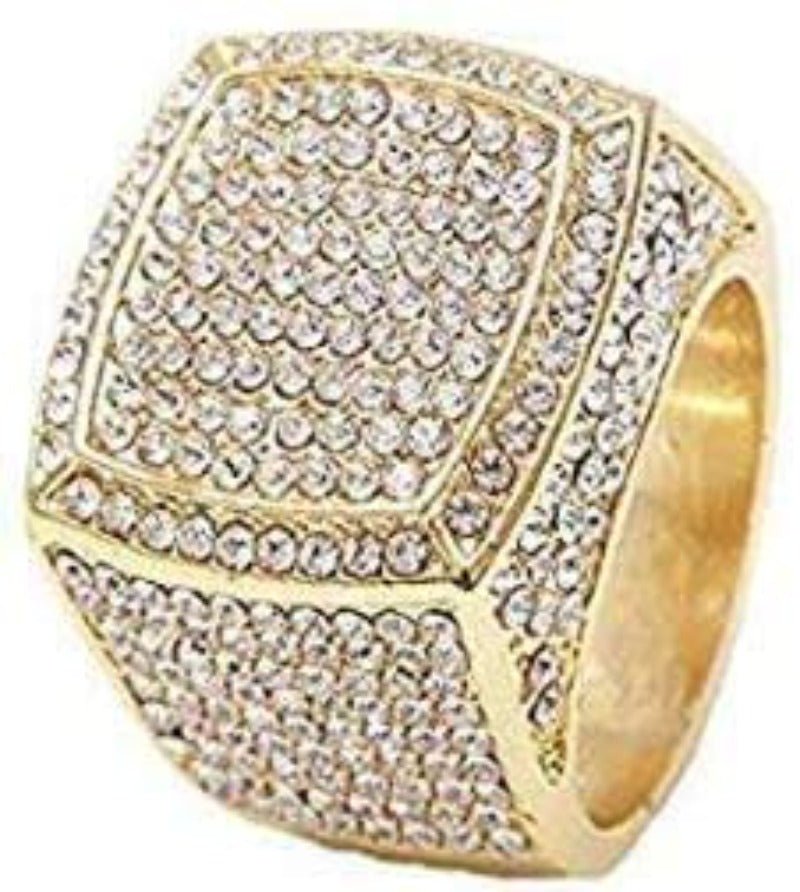 Gold Bling - ed Out Men Watch Cuban Chain Bracelet, Cuban Necklace Tennis Chain Ring - Samuels Jewelers