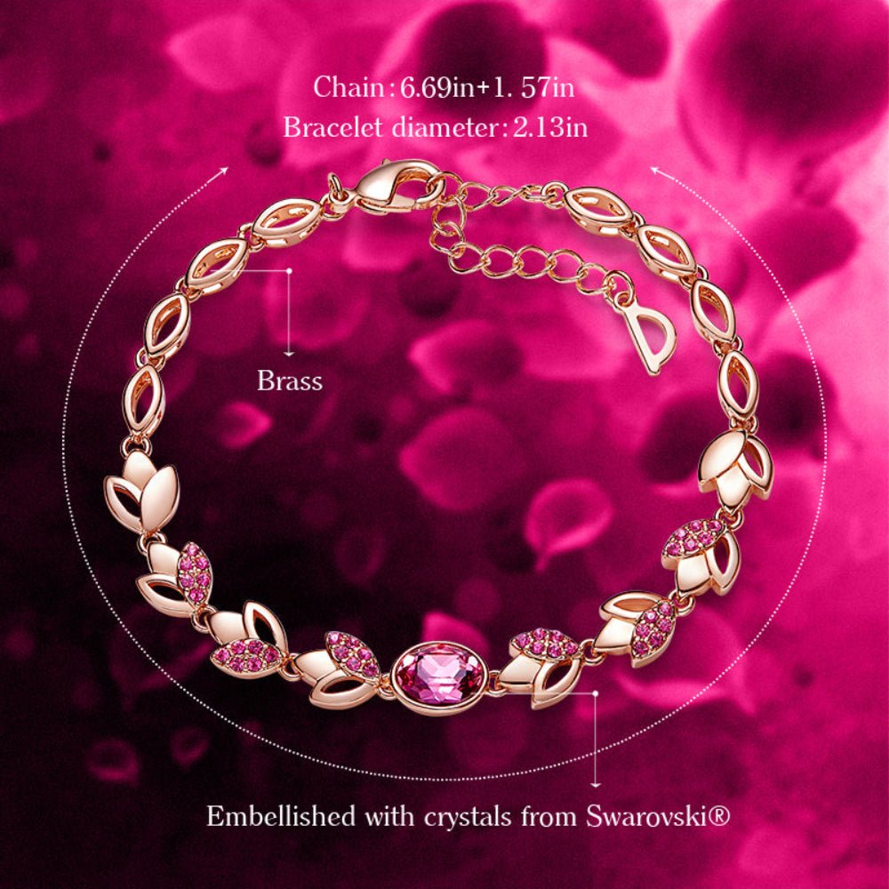 Gold Jewelry Embellished Crystals Adjustable Bracelet - Samuels Jewelers