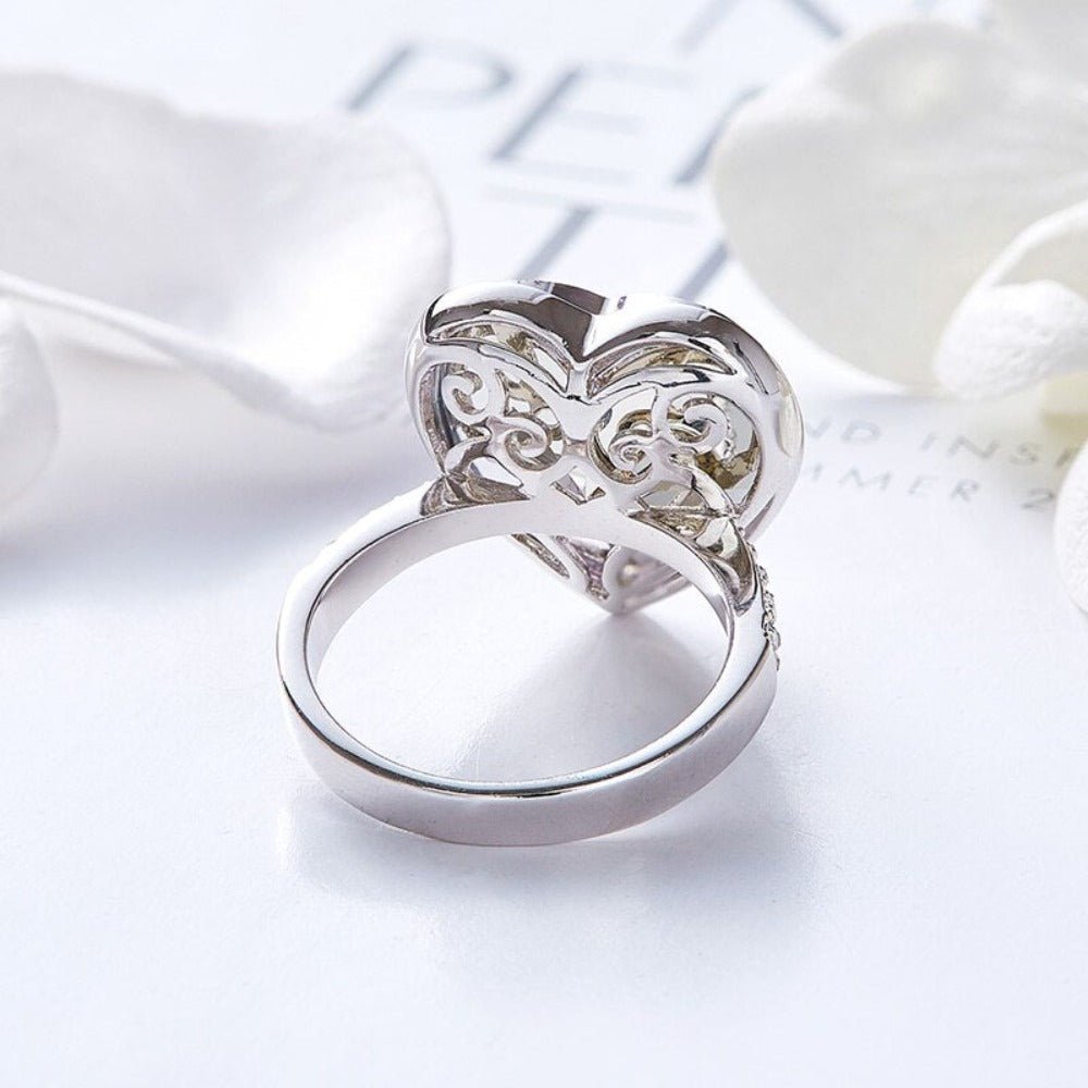 Heart Swarovski Crystal Wedding Ring - Samuels Jewelers