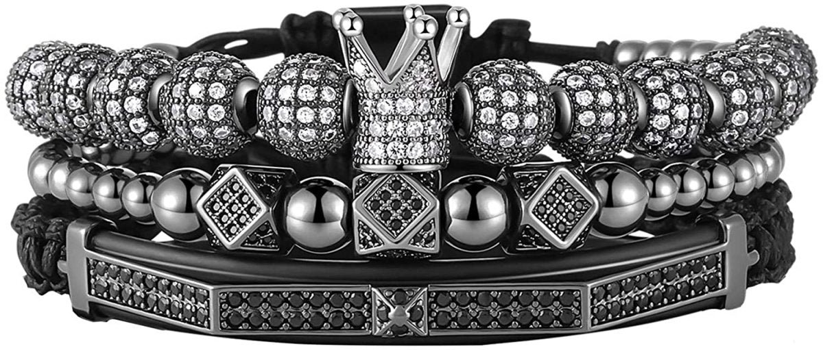 Imperial Crown King Gold Bracelets for Men Luxury Charm Fashion Cuff Bangle Jewelry - Samuels Jewelers