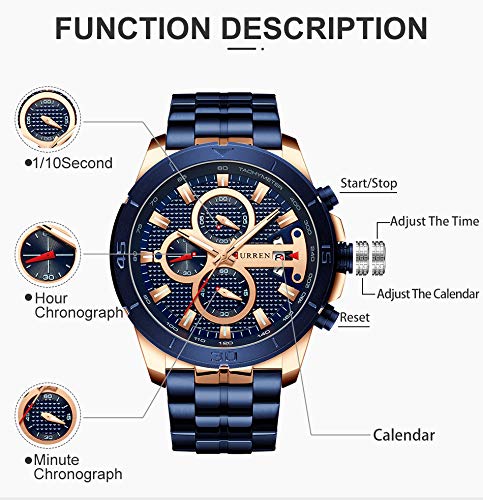 Men Luxury Watches Business Chronograph Waterproof Quartz Wrist Watch - Samuels Jewelers