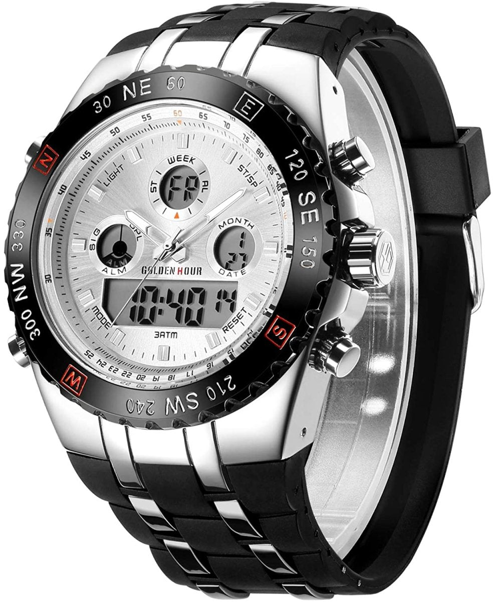 Military Sport Waterproof Stopwatch Luminous Rubber Band Wrist Watches - Samuels Jewelers