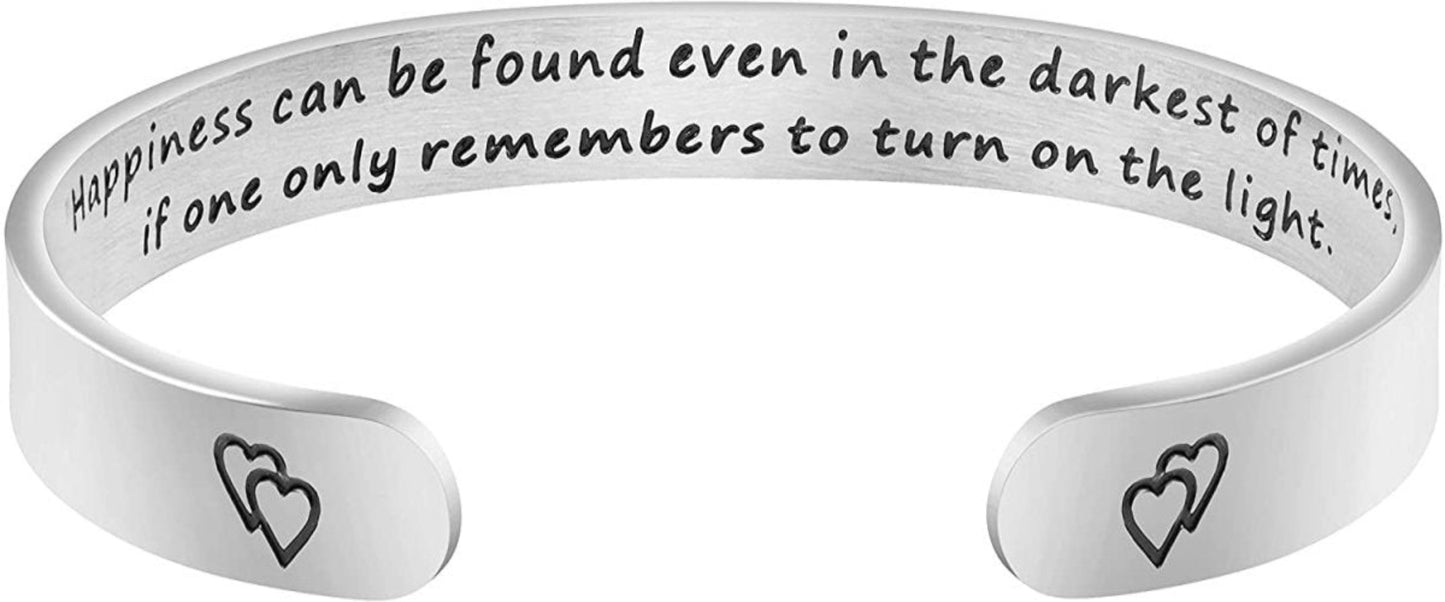 Personalized Engraved Mantra Cuff Bangle Crown Bracelet - Samuels Jewelers