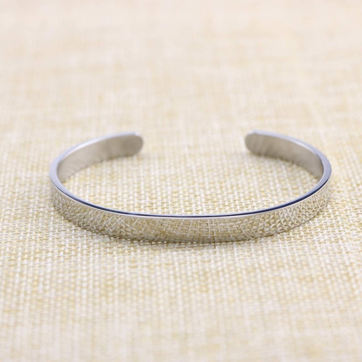 Personalized Engraved Mantra Cuff Bangle Crown Bracelet - Samuels Jewelers