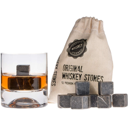 Premium Whiskey Stones Gift Set with 12 Pcs Stones and Bag - Samuels Jewelers