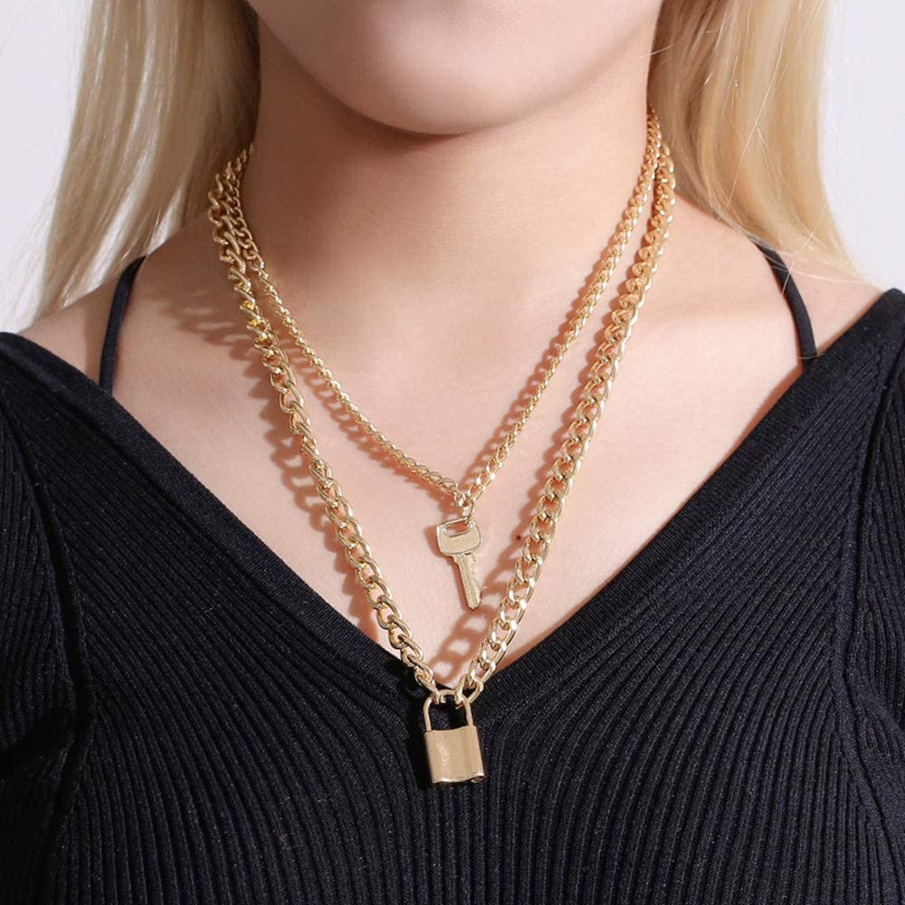 Punk Hip Hop Multi-Layer Double Pendant Adjustable Necklace - Samuels Jewelers