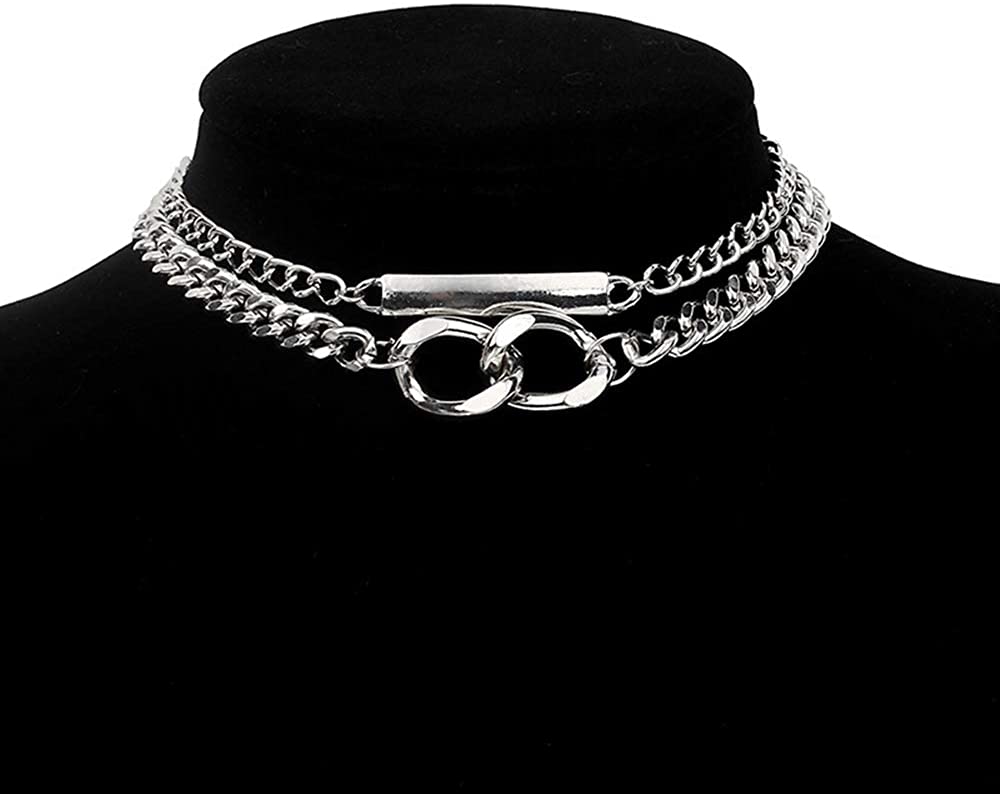 Punk Hip Hop Multi-Layer Double Pendant Adjustable Necklace - Samuels Jewelers