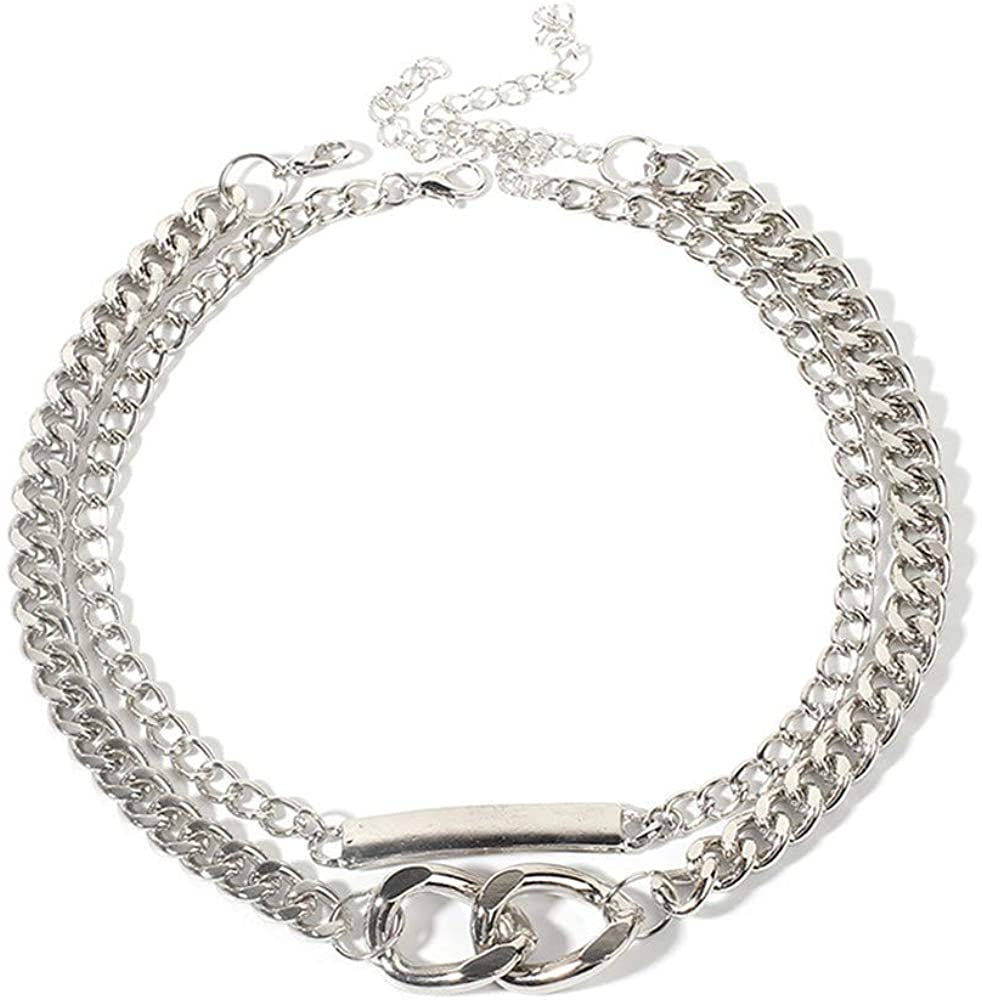 Punk Hip Hop Multi-Layer Double Pendant Adjustable Necklace - Samuels Jewelers