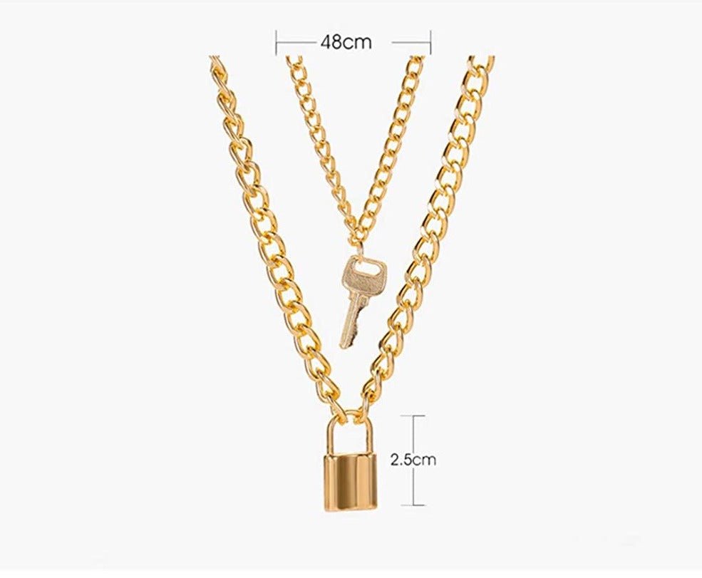 Punk Hip Hop Multi-Layer Double Pendant Adjustable Necklace - Samuels Jewelers